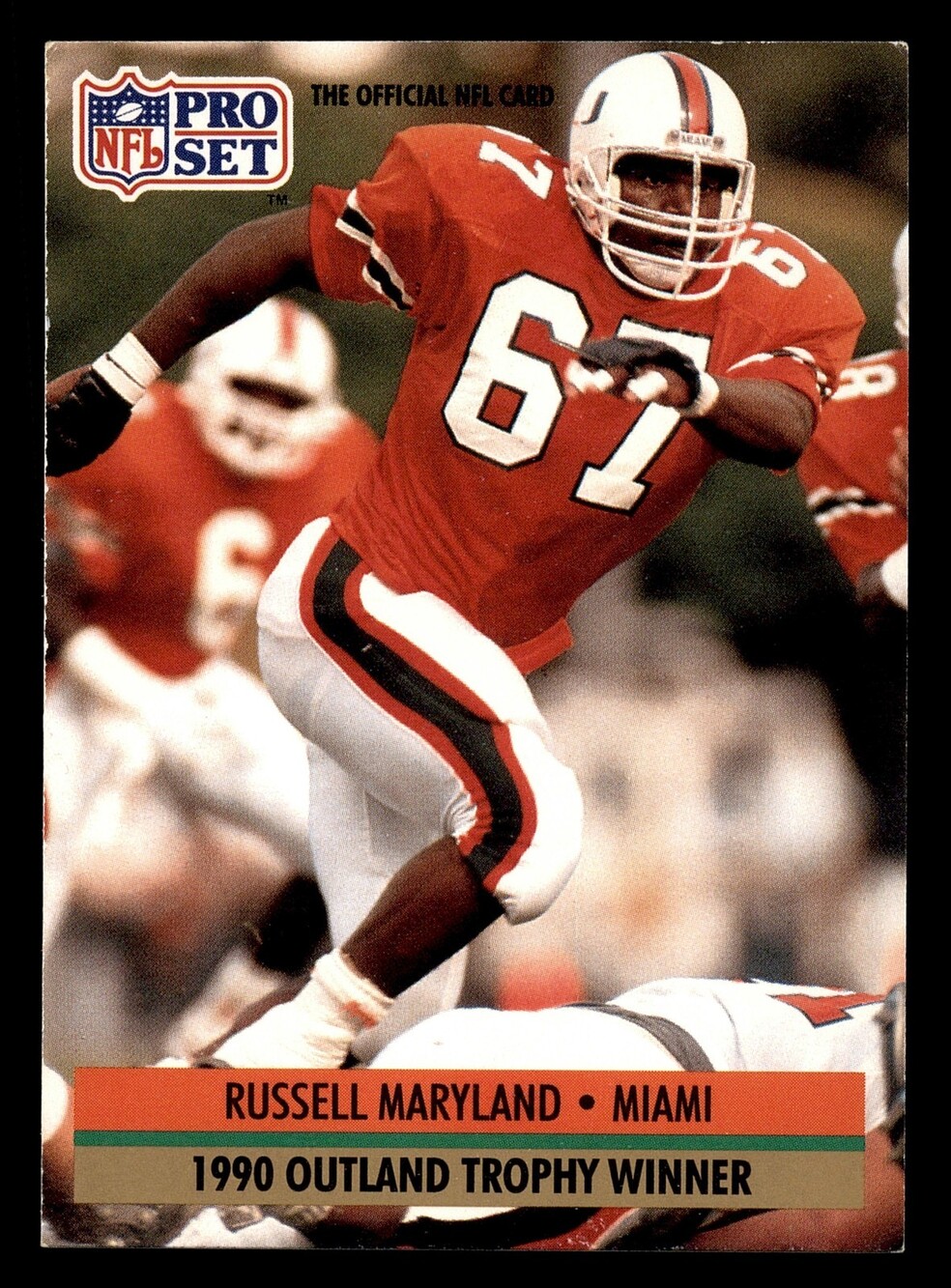 1991 Pro Set #32 Russell Maryland Rookie Football Card